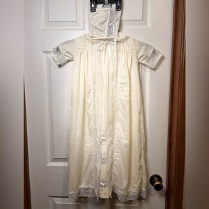 baby Dior Christening Gown/Over Coat/Bonnet Set